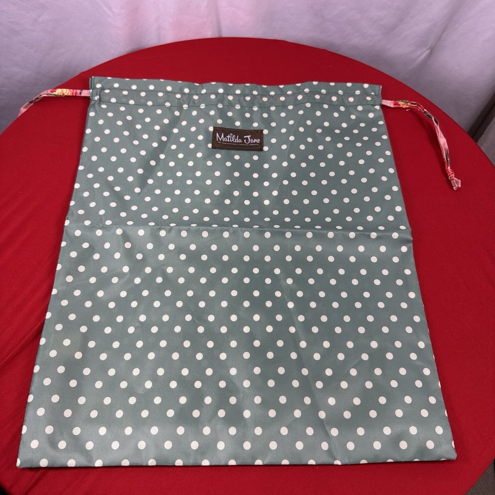 Matilda Jane Green‎ Polka Dot Drawstring Bag